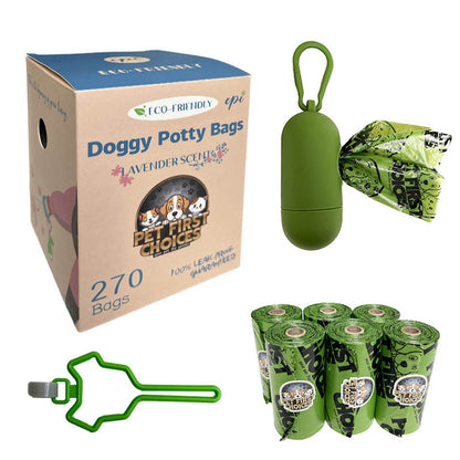 Dog poop bags dispenser with scented Poop Bags