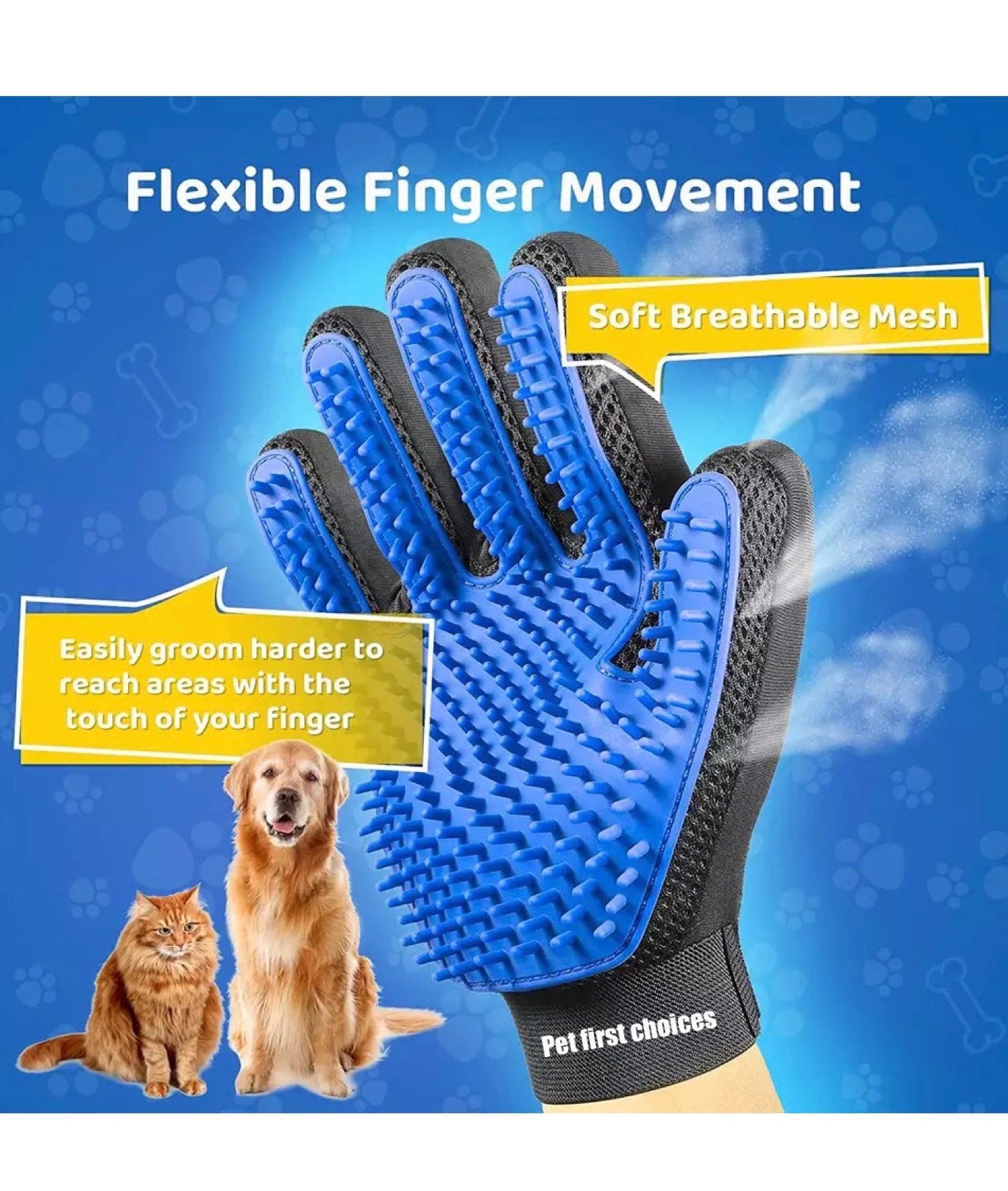 Durable User Friendly Pet Hair Remover Gloves