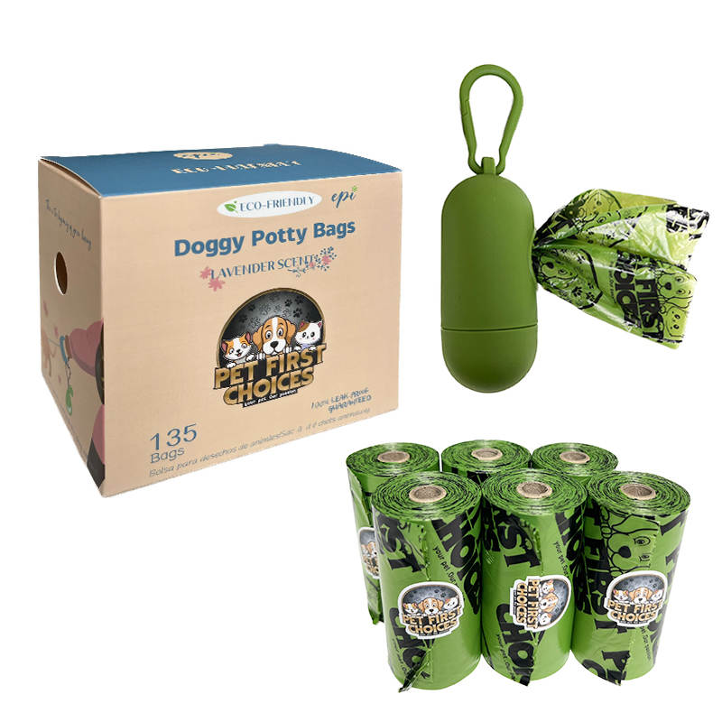 Dog poop bags dispenser with scented Poop Bags