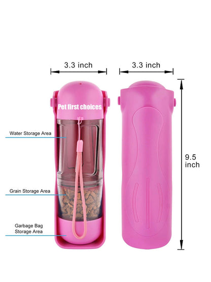 4 In 1 Portable Water Bottle & Food Dispenser